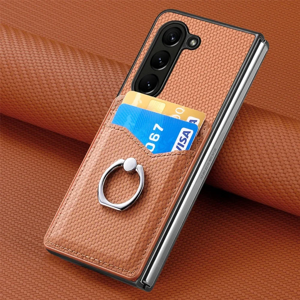 Leather Wallet Card Holder Phone Cover - Чехол-кошелек из искусственной кожи для Samsung