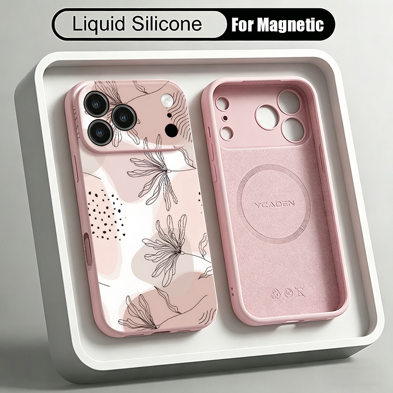 Liquid Silicone Magnetic Phone Case - Простой силиконовый магнитный чехол с рисунком