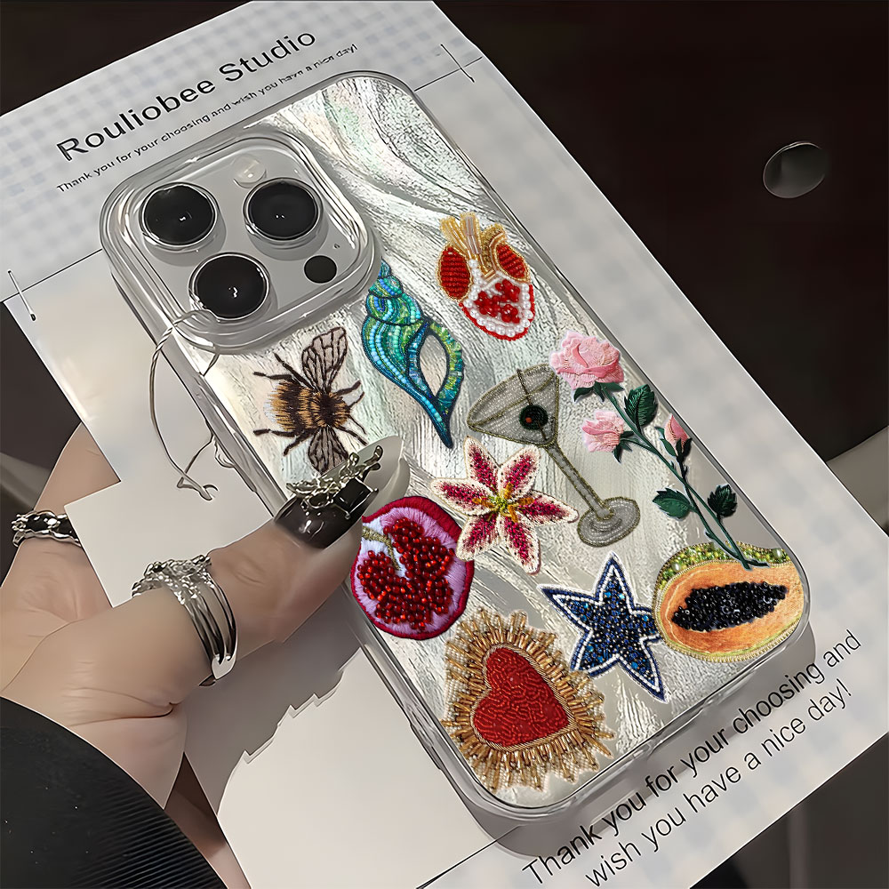Vintage Floral Pattern Soft Case - Чехол для телефона с винтажным цветочным