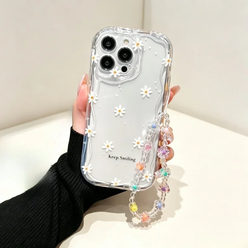 Милый чехол с узором «Улыбающа – обзор и цена Cute Cartoon Wrist Strap Silicone Case