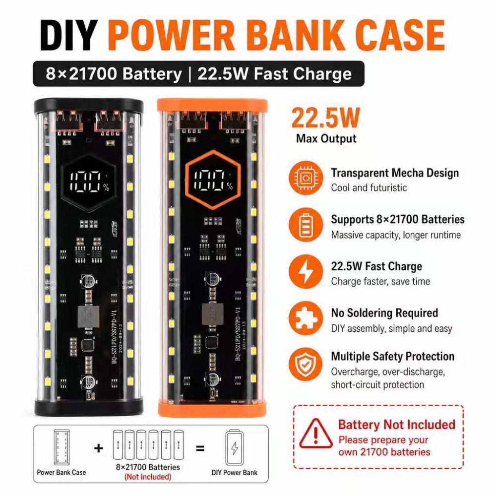 Корпус для аккумуляторов 8*217 – обзор и цена Power Banks